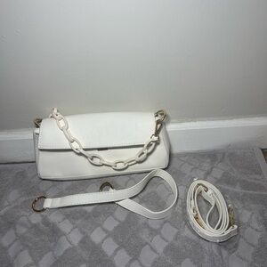 Small white shoulder bag